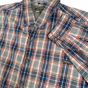 Eddie Bauer Travex Mens XLT Classic Fit Plaid Button Down Long‎ Sleeve Shirt